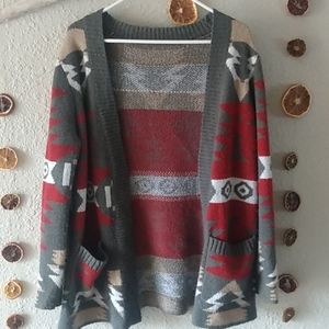 Cardigan with print design, size S
